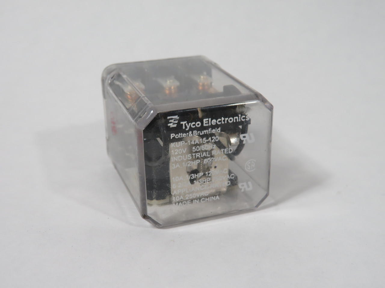 Tyco Potter & Brumfield KUP-14A15-120 Relay 120V 3A 11-Blade 1/2HP 500V USED