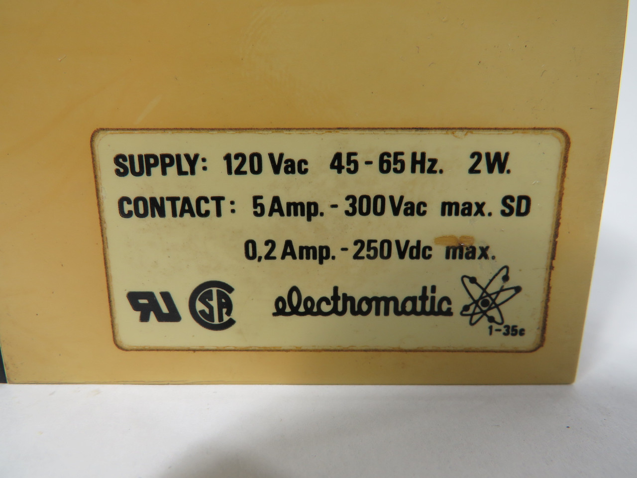 Electromatic SA20512060S Delay On Timer 3-60s 120V 11-Pin USED