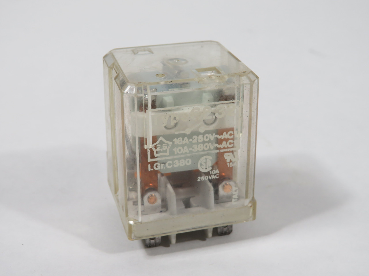 Finder 62.32.8.024.0000 Plug-In Power Relay 24V 16A@250V 10A@380V 8-Blade USED