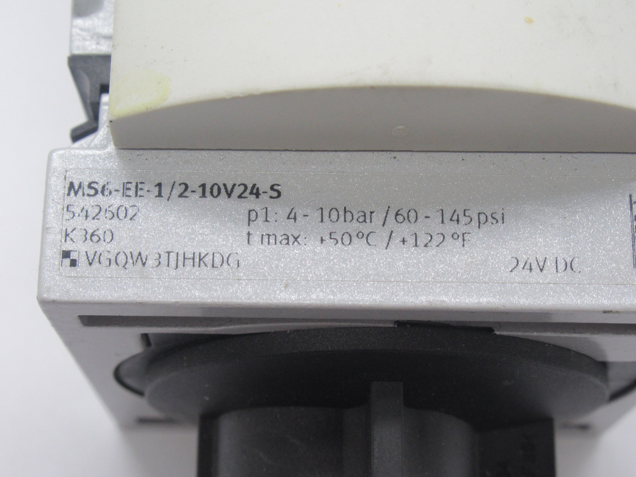 Festo 542602 MS6-EE-1/2-10V24-S Shut Off Valve 24VDC 3/2 4-10 bar USED