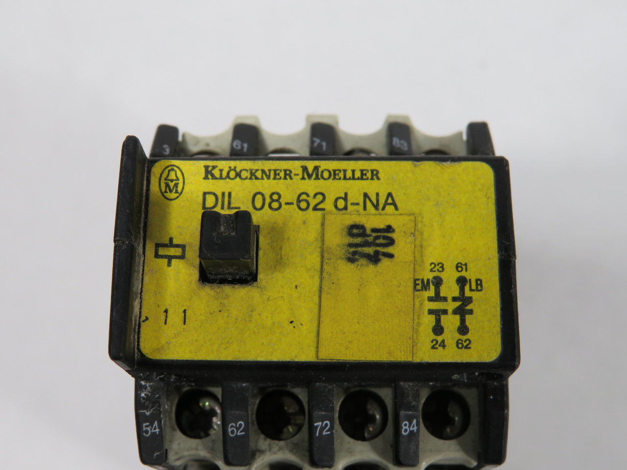 Klockner-Moeller DIL08-62d-NA Contactor 115V 60Hz NO COIL VOLTAGE STATED USED