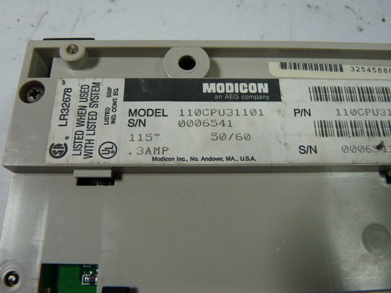 Modicon 110CPU31101 CPU Module Micro AC 115VAC USED