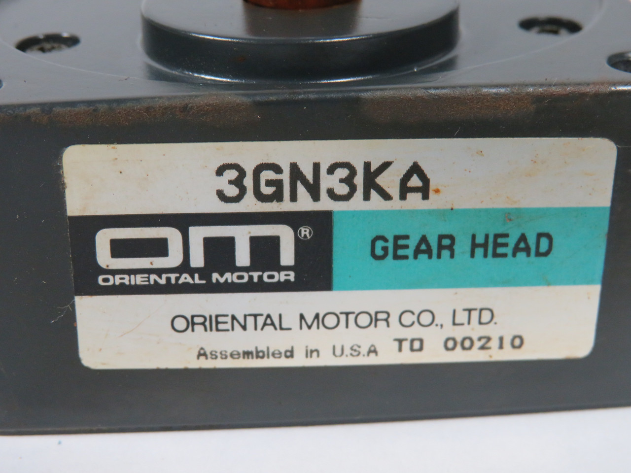 Oriental Motor 3GN3KA Parallel Shaft Gearhead 3:1 Ratio 3/8" Output Shaft D USED