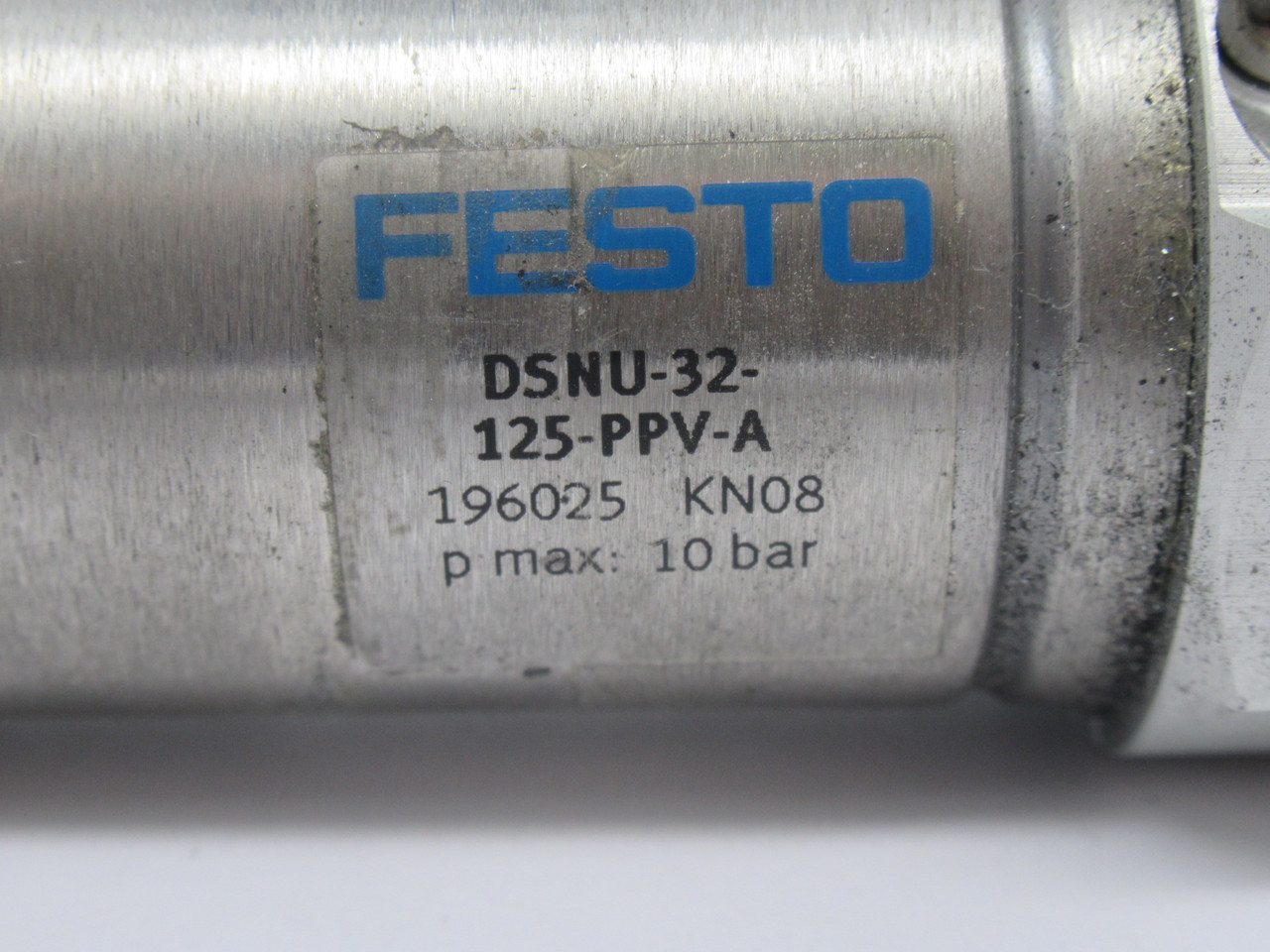 Festo 196025 DSNU-32-125-PPV-A Round Cylinder 32mm Bore 125mm Stroke USED