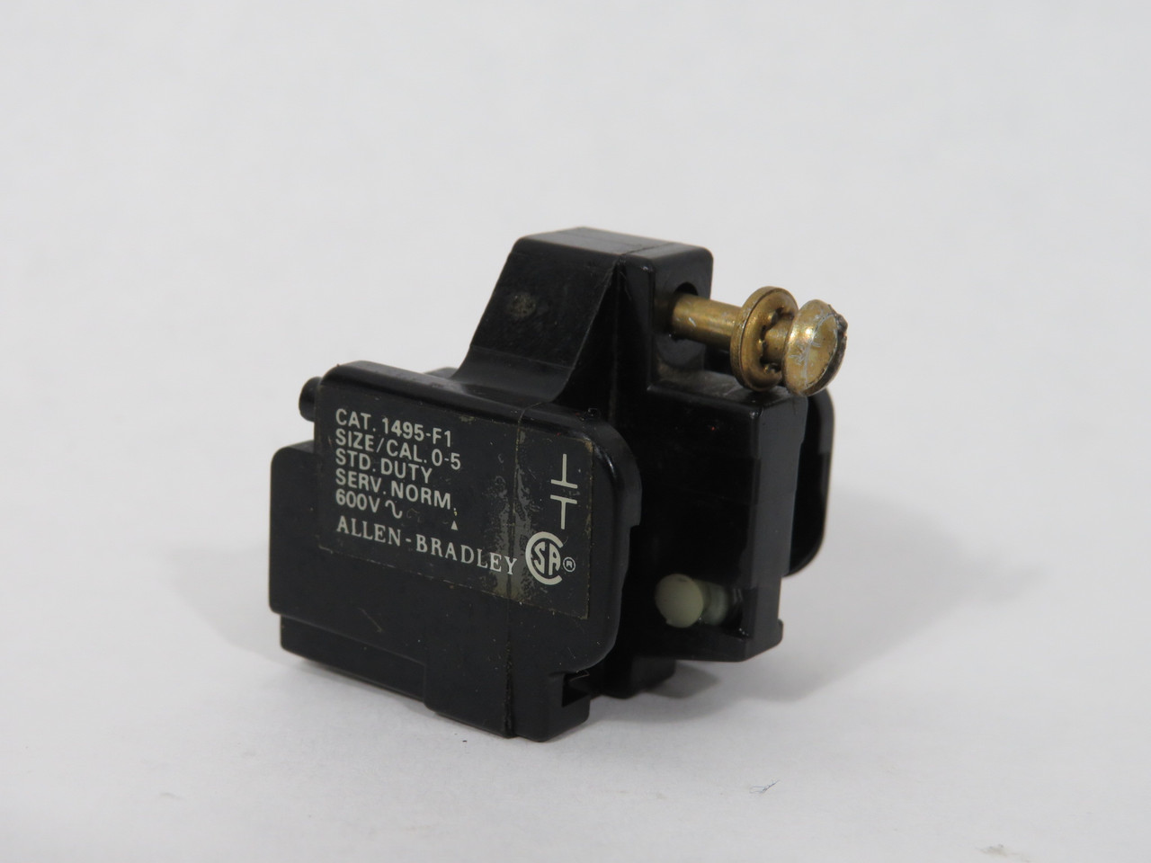 Allen-Bradley 1495-F1 Auxiliary Contact Block 1NO 600V No Series USED