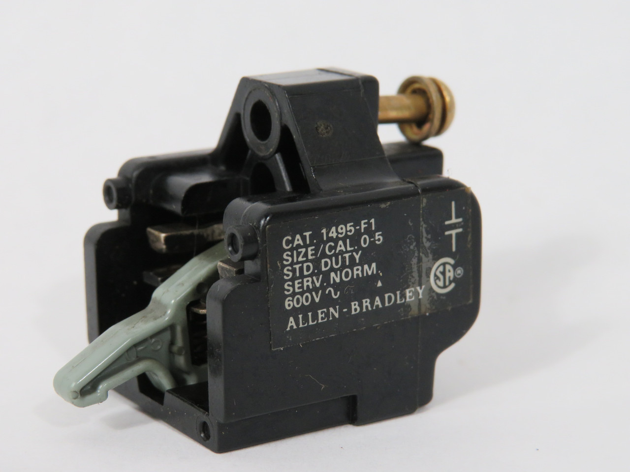 Allen-Bradley 1495-F1 Auxiliary Contact Block 1NO 600V No Series USED