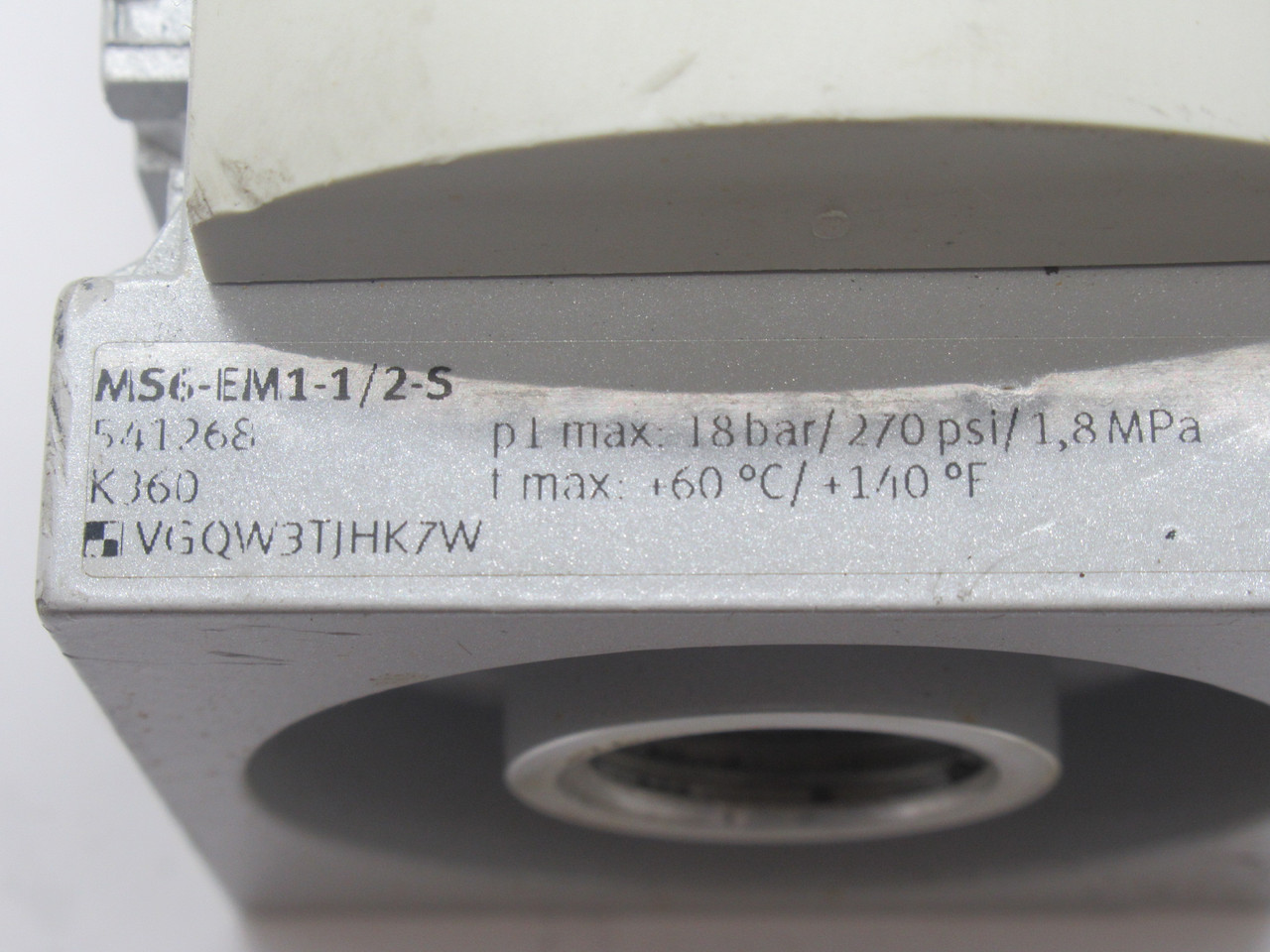 Festo 541268 MS6-EM1-1/2-S Shut Off Valve G1/2 3/2 18 bar 270 psi 1.8 MPa USED