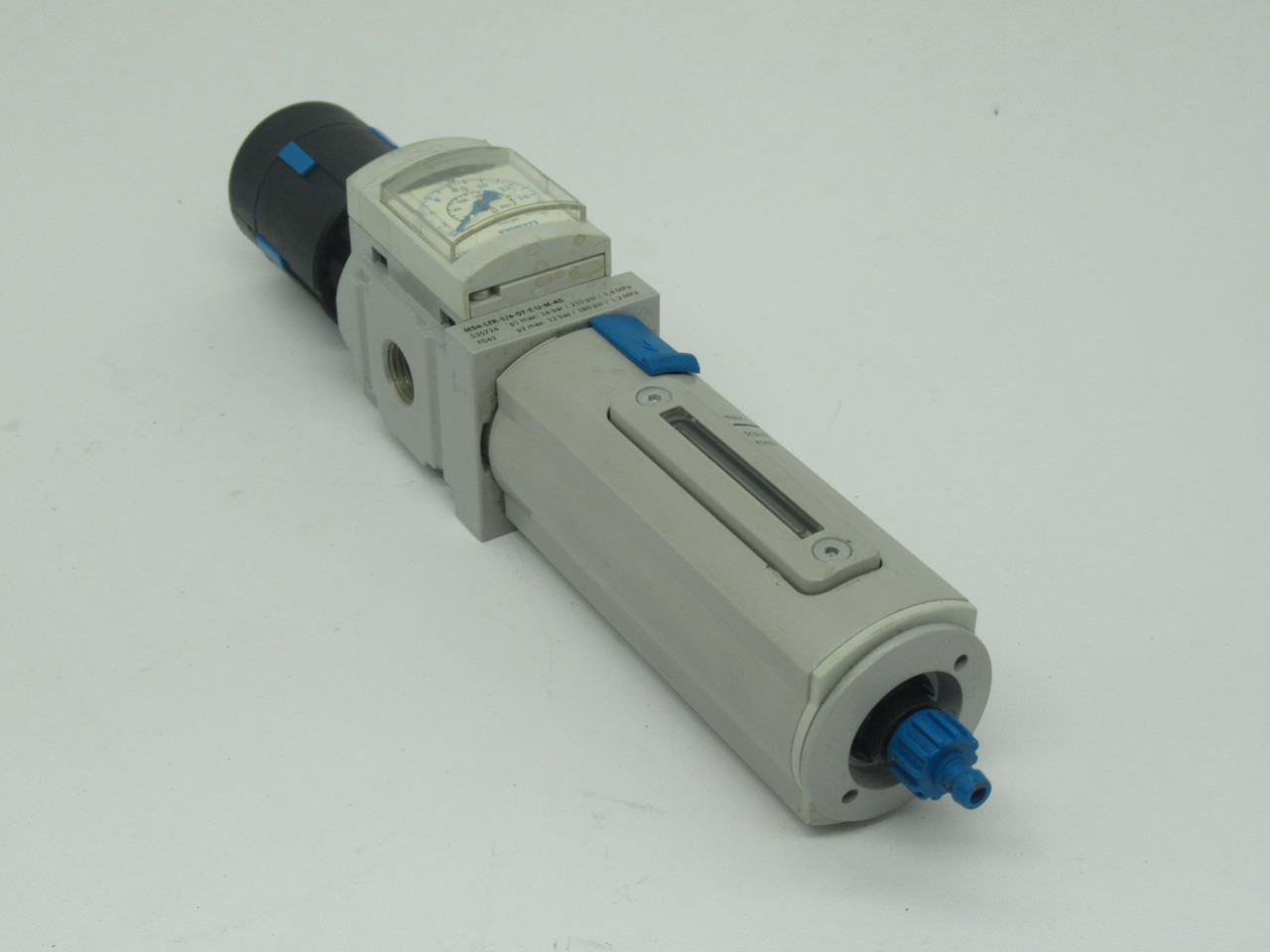 Festo 535724 MS4-LFR-1/4-D7-E-U-M-AS Filter Regulator w/ Gauge 0-16 bar USED
