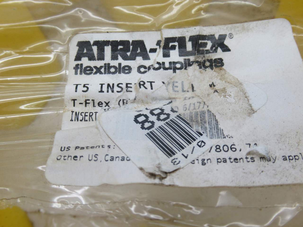 Atra-Flex T5INSERTYELLOW Flexible Coupling Insert HOLEY BAG NWB