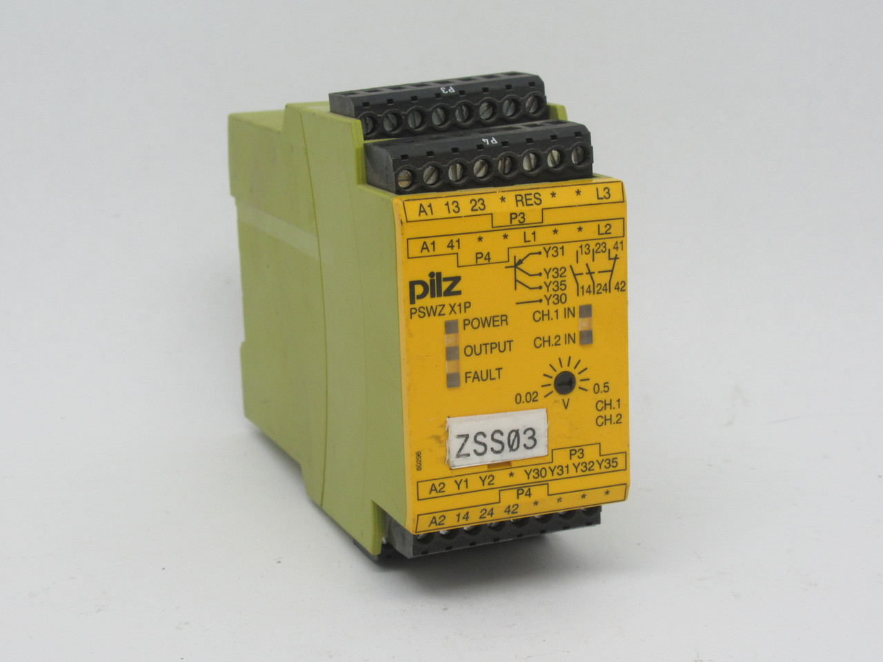 Pilz PSWZ-X1P-0,5V/24-240VACDC Safety Relay 24-240V 2NO 1NC 5VA 3W 50/60Hz USED