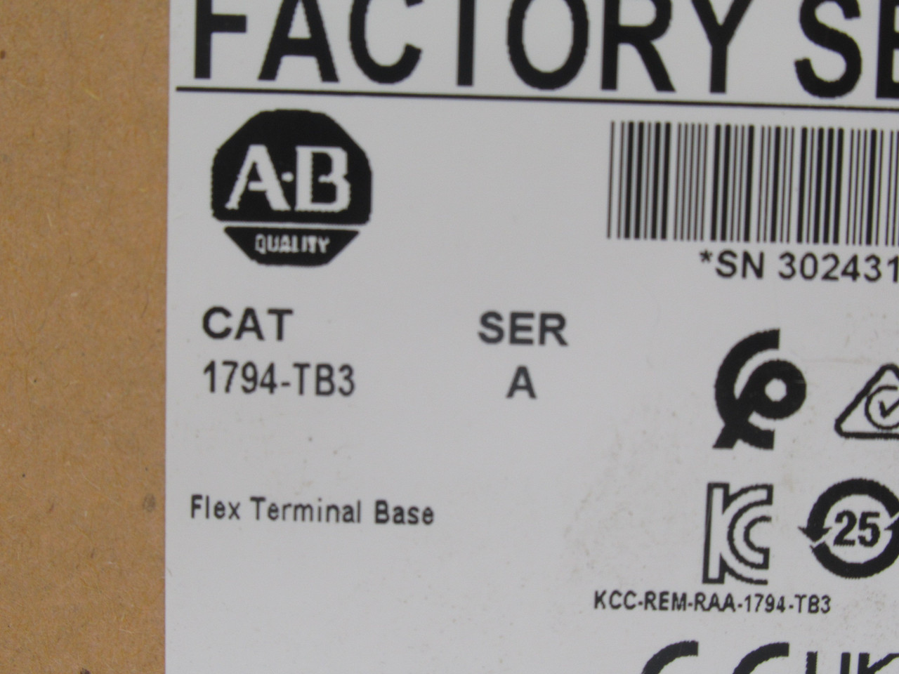 Allen-Bradley 1794-TB3 Flex Terminal Base Ser. A 16I/O *SEALED* NEW