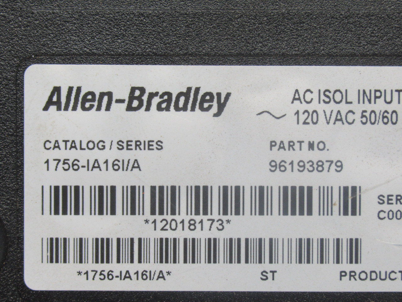 Allen-Bradley 1756-IA16I Ser. A AC Isol Input Module 120VAC 50/60Hz 15mA USED
