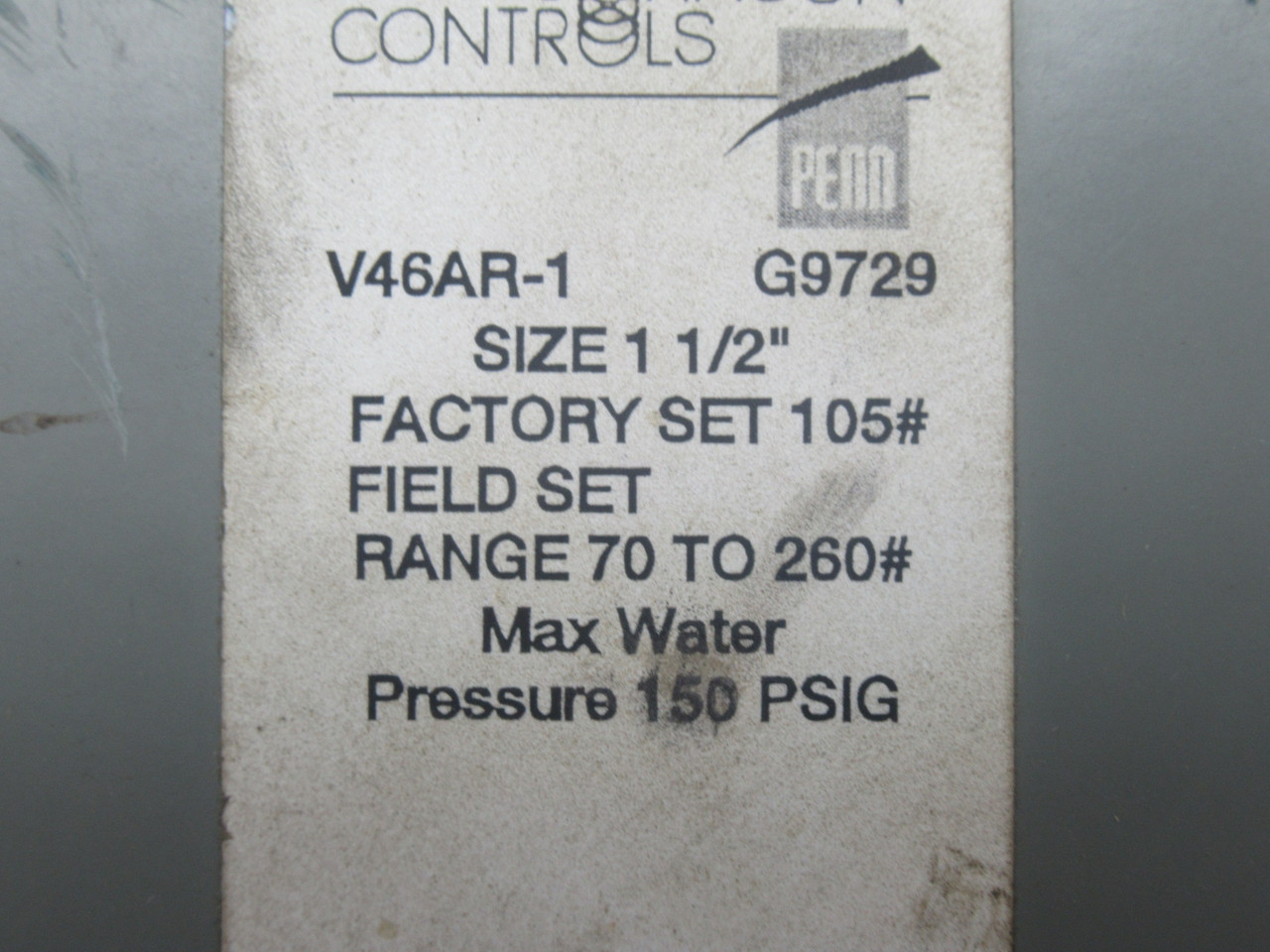 Johnson Controls V46AR-1 Water Regulating Valve 1-1/2" SHELF WEAR NOP