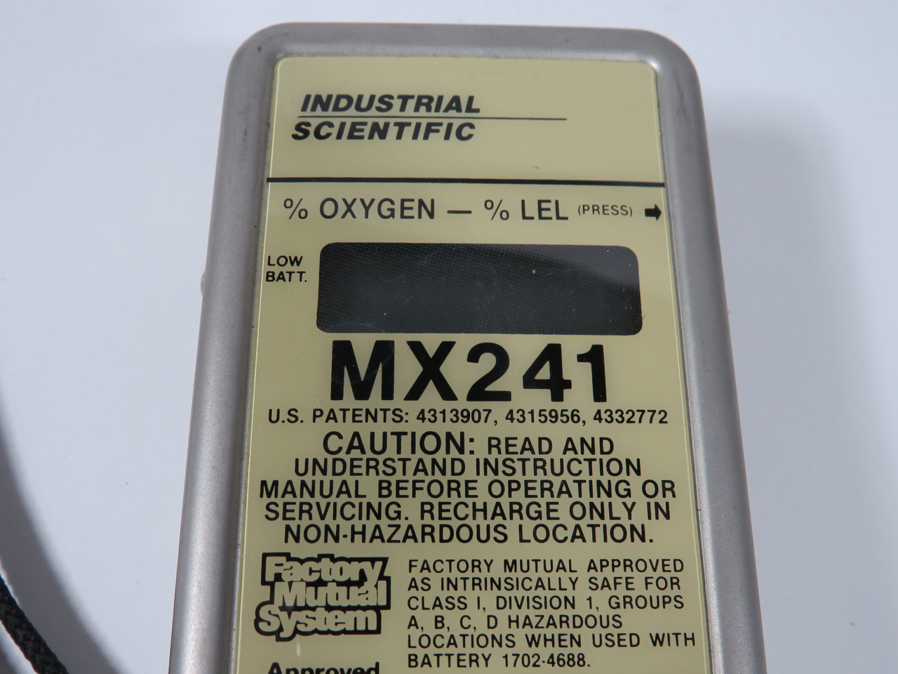 Industrial Scientific MX241 Combustible Gas/Oxygen Meter USED