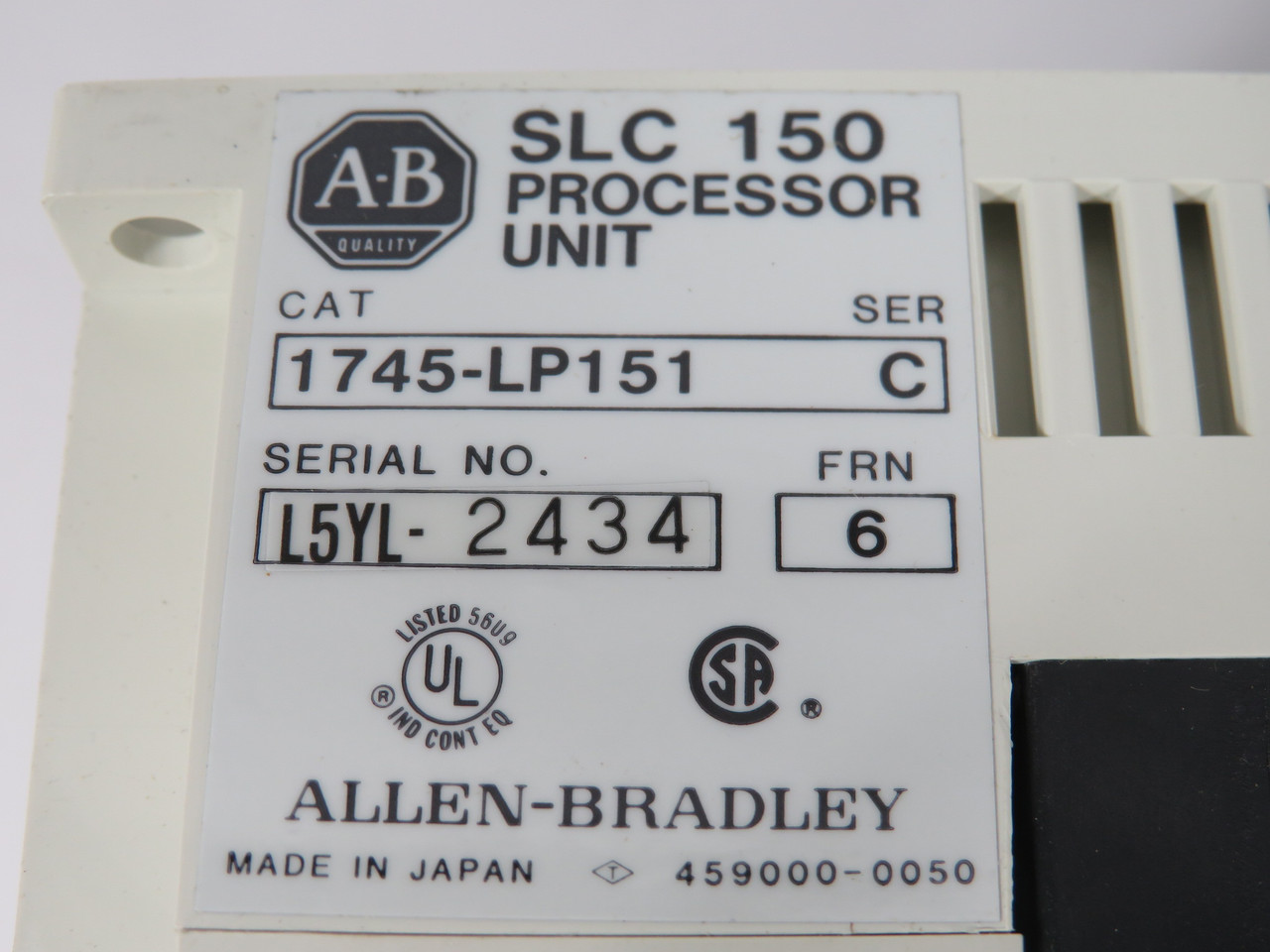 Allen-Bradley 1745-LP151 Series C Processor Unit 100/200V 120/240V 50/60Hz NEW