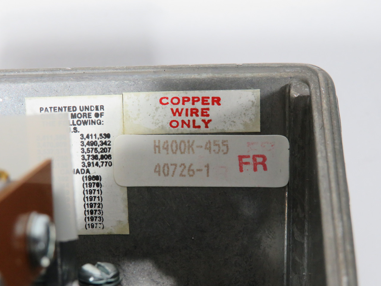 United Electric Controls H400K-455 Pressure Switch MISSING SCREW/SHELF WEAR NOP