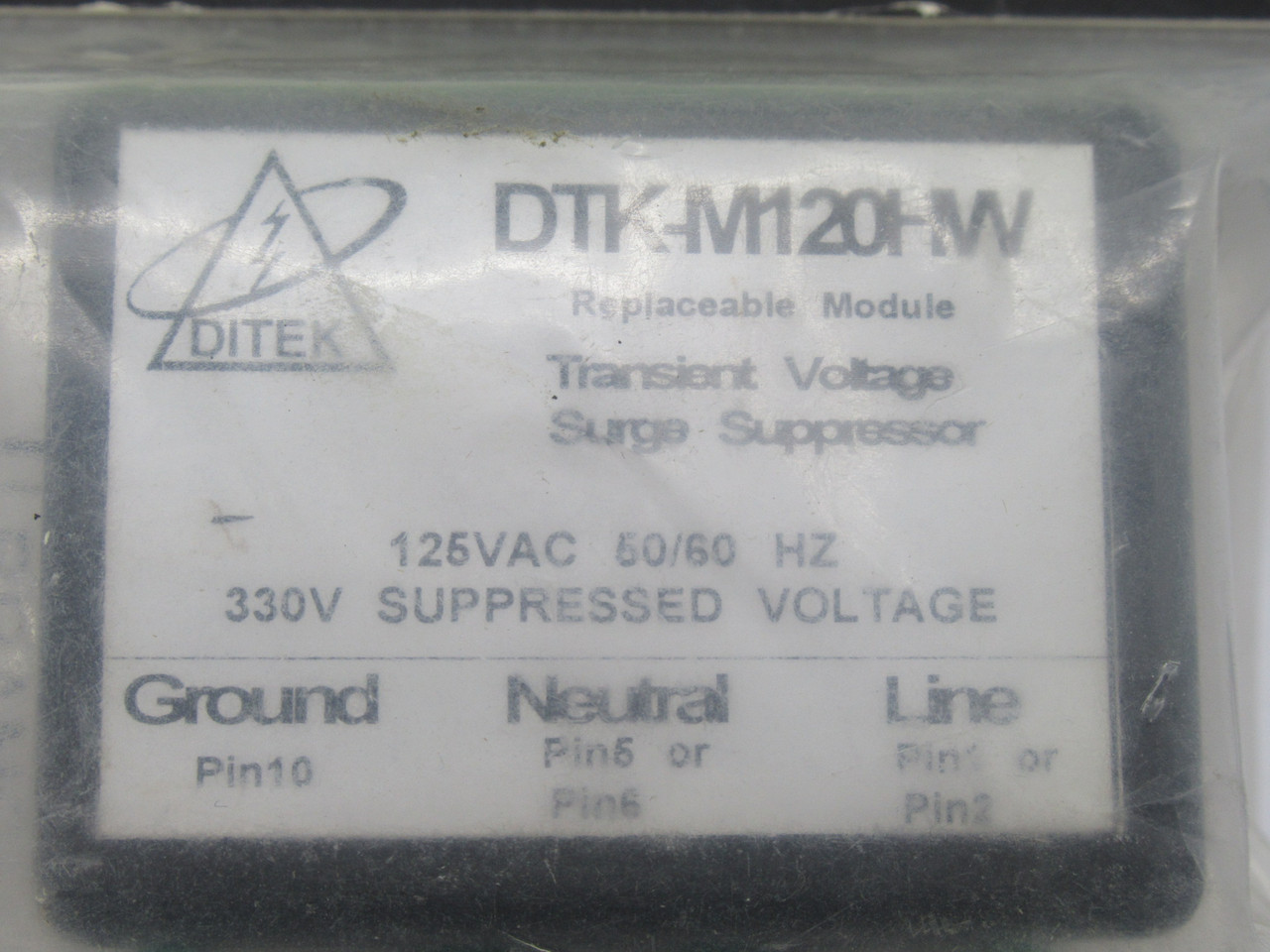 Ditek DTK-M120HW Hard Wire Surge Suppressor 120V/330V 125VAC DMG LABEL NEW
