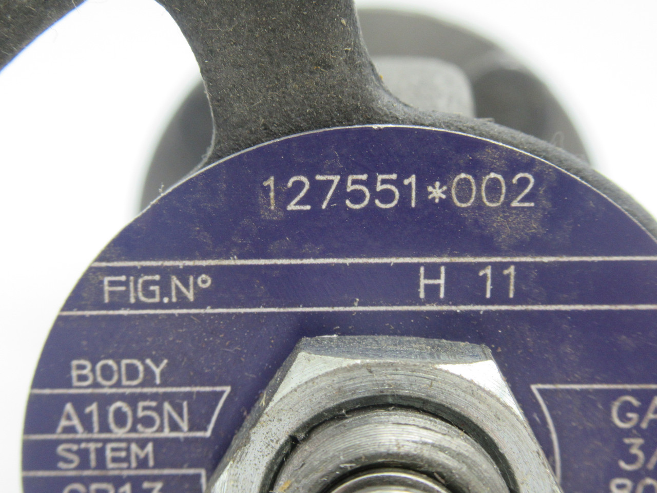 Bonney Forge H11 Bonnet Gate Valve 3/8" NPT Class 800 1975 psig USED