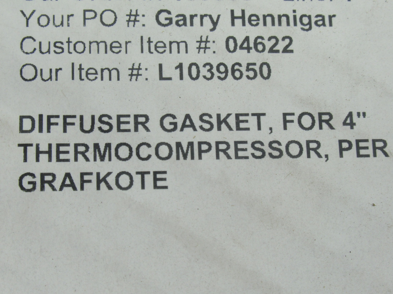 Kadant L1039650 Diffuser Gasket for 4" Thermocompressor 4-Pack SEALED NEW