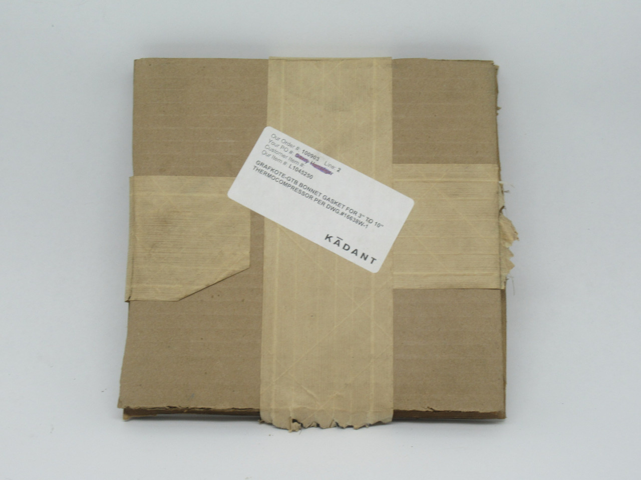 Kadant L1045250 Grafkote Bonnet Gasket 7.6875" OD 5" ID 0.0625" T NEW