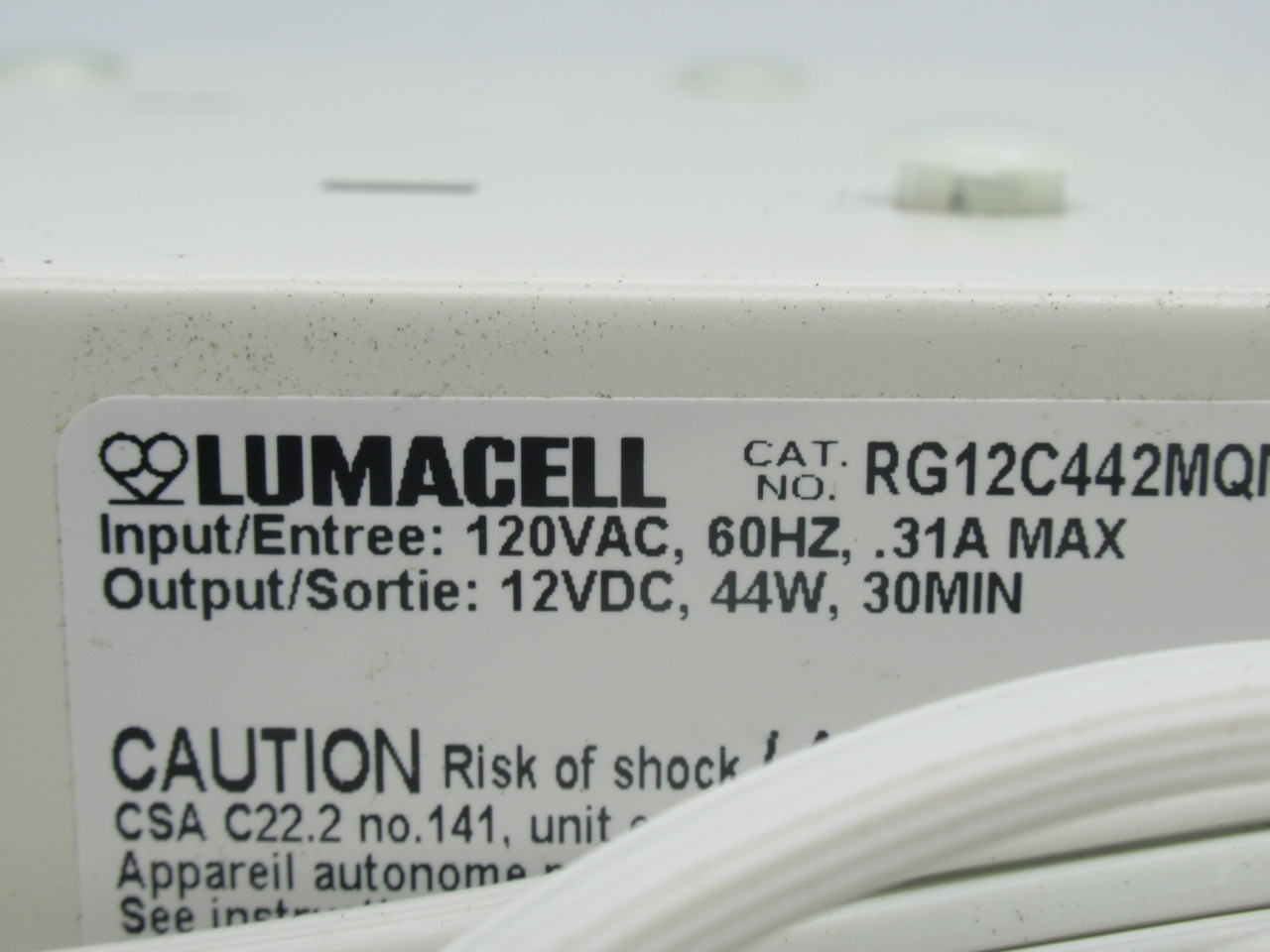 Thomas & Betts RG12C442MQM12W Lumacell Emergency Light System 12VDC 44W NEW