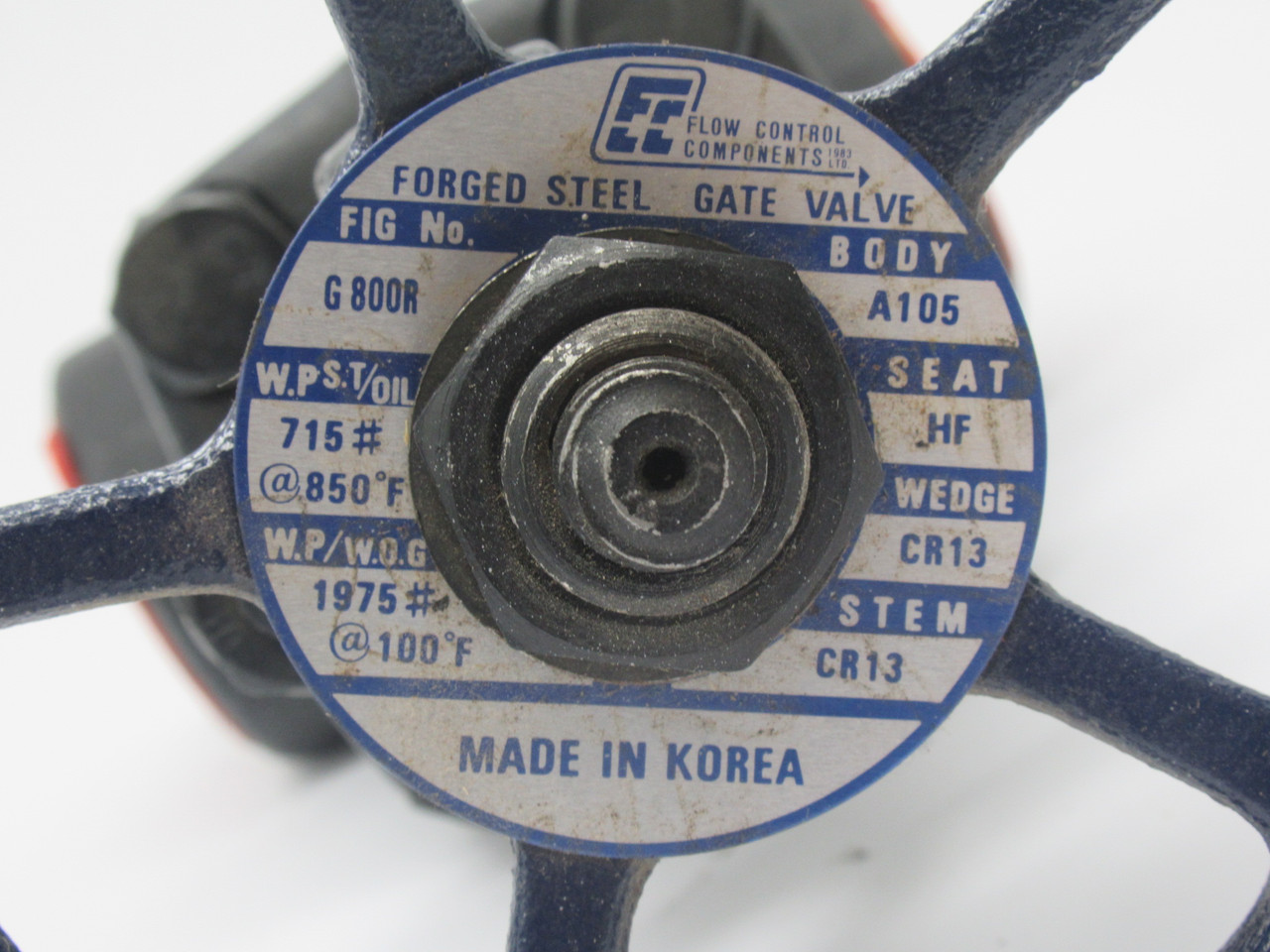 Flow Control G800R Bonnet Gate Valve 1-1/2" 1975 psig @ 100F USED