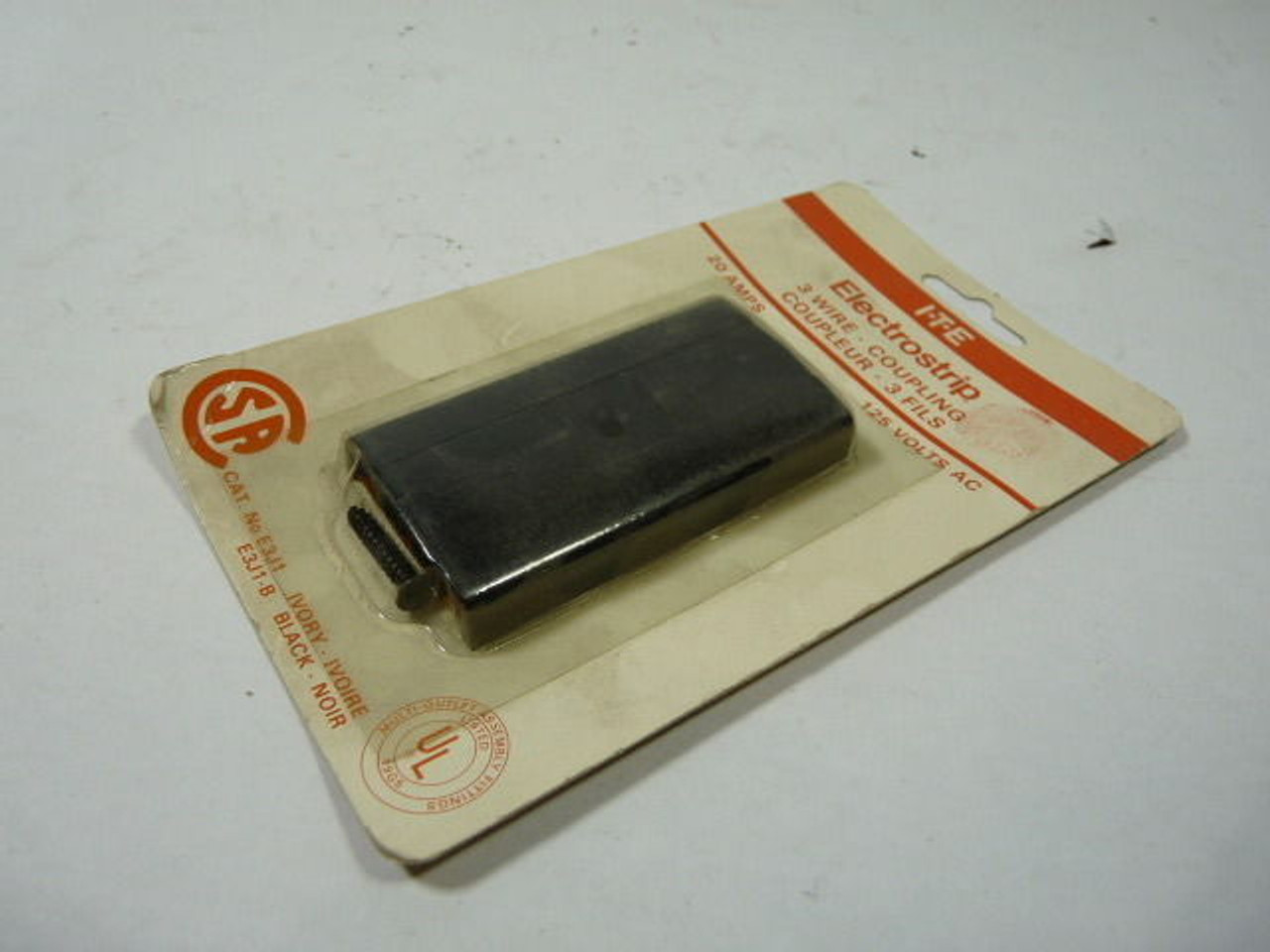 ITE E3J1-B Electrostrip 3 Wire Coupling 20A 125VAC BLACK NEW