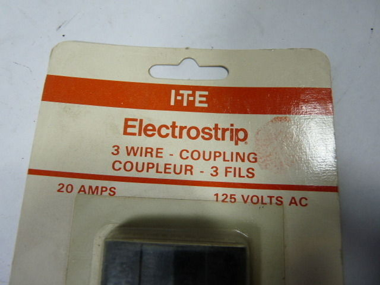 ITE E3J1-B Electrostrip 3 Wire Coupling 20A 125VAC BLACK NEW