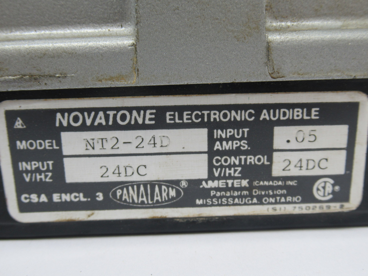 Panalarm NT2-24D Novatone Multi-Tone Alarm Indicator 24VDC 0.05A 88dB USED