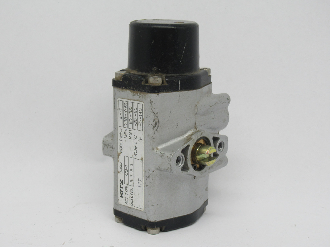 Kitz CS-AKUTE-1/4 Pneumatic Actuator 0.39-0.69MPa 60-100 psi USED
