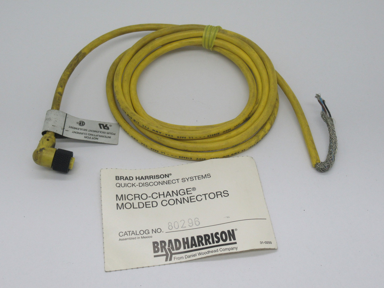 Brad Harrison 80296 Micro-Change Molded Connector 3A 300V USED