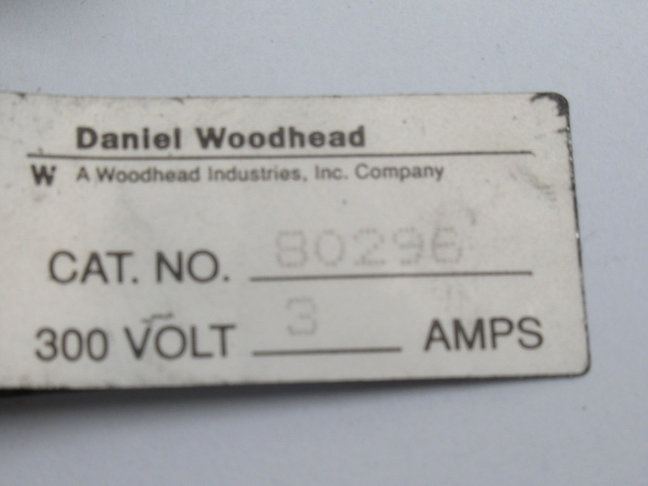 Brad Harrison 80296 Micro-Change Molded Connector 3A 300V USED