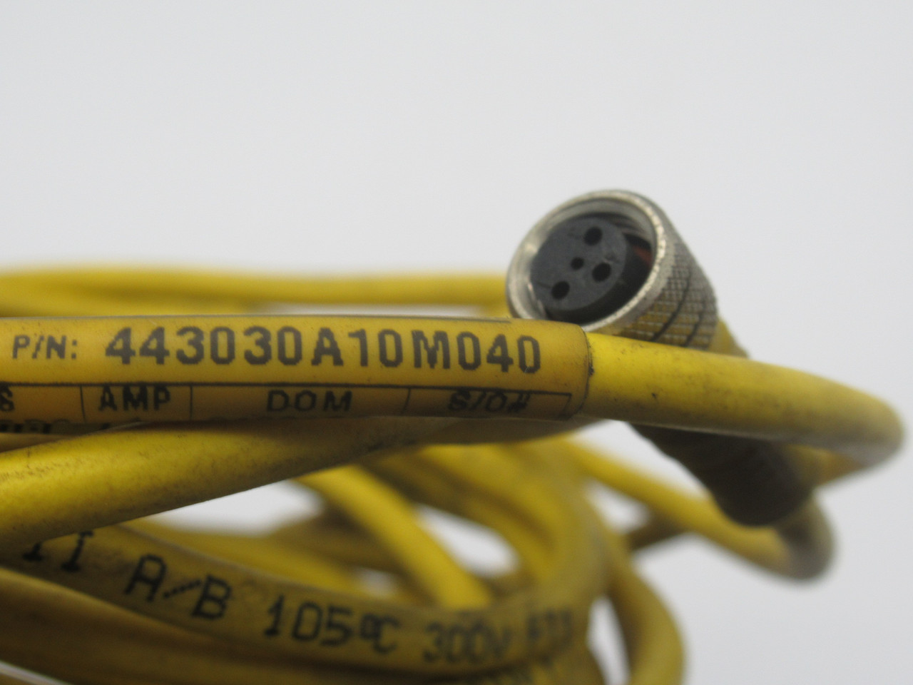 Brad Harrison 443030A10M040 Straight Male/Female Cordset 4A 60AC/75DC 4M USED