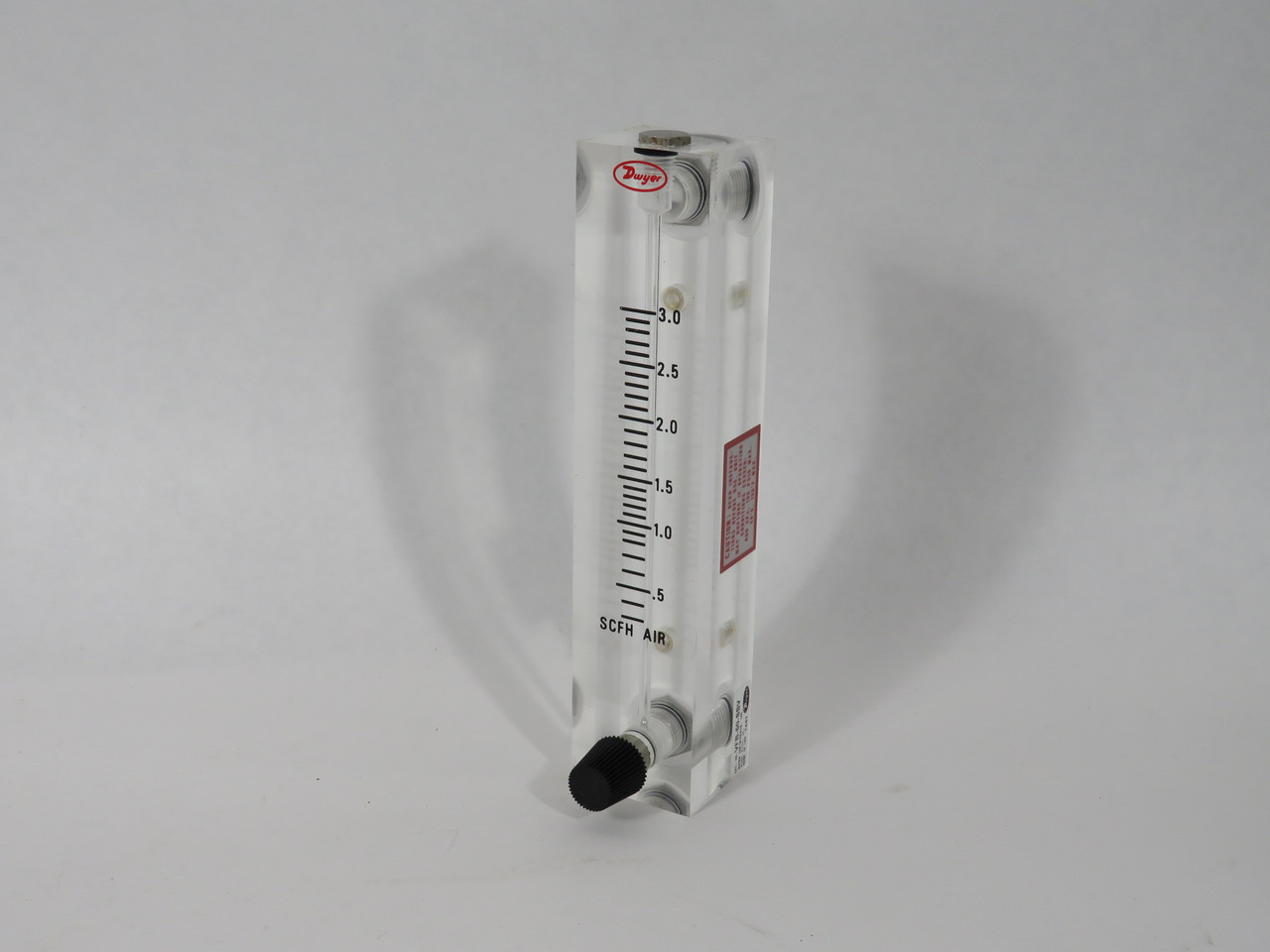 Dwyer VFB-50-SSV Acrylic Flowmeter 0.3-3 SCFH Air 4" Scale 1/8" NPT NEW