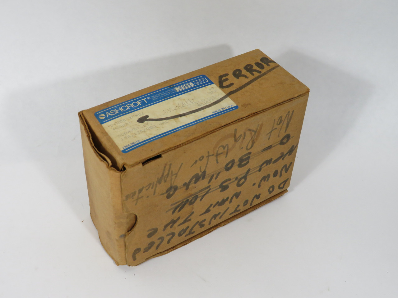 Ashcroft B420B-XFM06 Pressure Switch 400 psi 15A@125/250V NEW