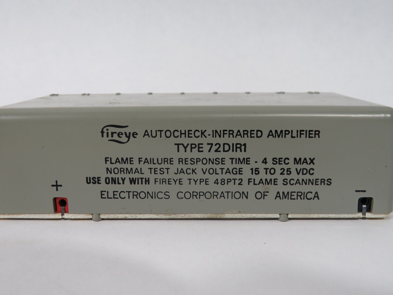 Fireye 72DIR1 Amplifier Module for 48PT2 Infrared Flame Sensor 4s 15-25VDC NEW