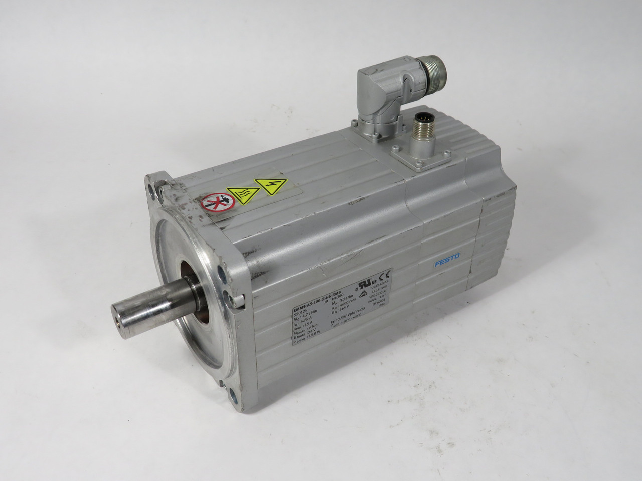 Festo 550125 EMMS-AS-100-S-HS-RMB Servo Motor 4600RPM 565V 4.71/3.24Nm USED