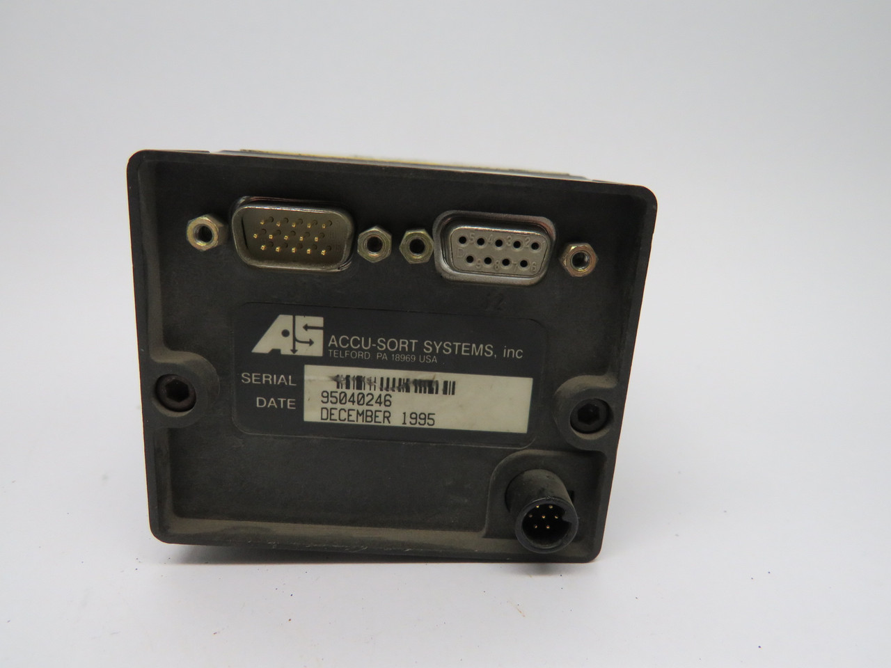 Accu-sort Systems Inc Model  30 Laser Barcode Scanner 12VDC USED