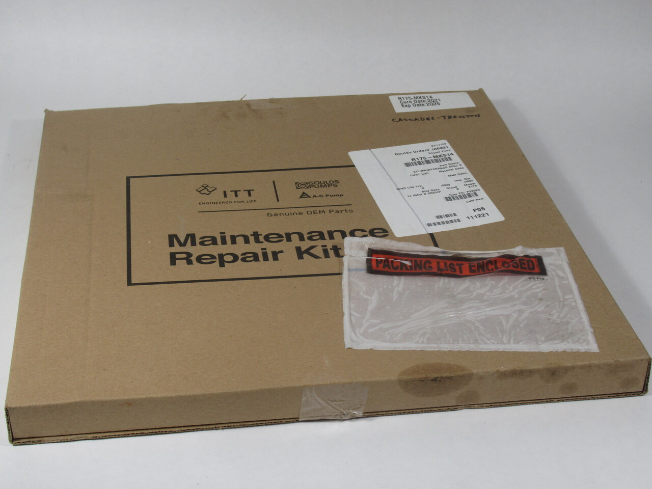 Goulds Pumps R175-MKS14 Maintenance Seal Kit 14" NEW