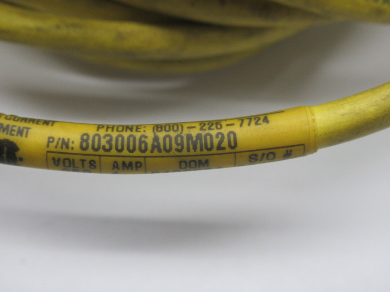 Brad Harrison 803006A09M020 Cordset 3Pin 4A 250V 2M USED