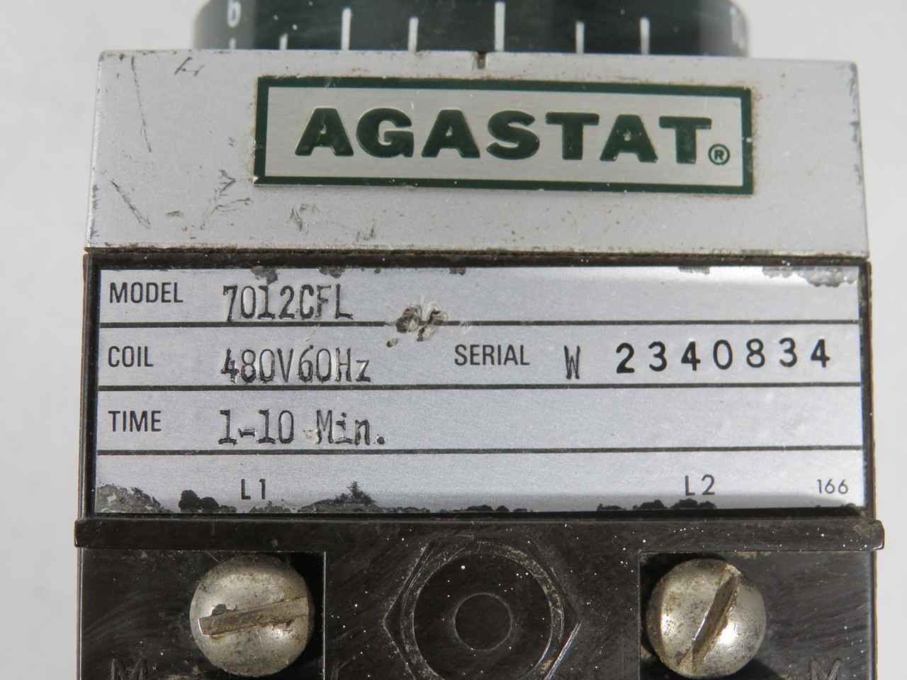 Agastat 7012CFL On-Delay Timing Relay w/ Limit Switch 1-10min 480V 60Hz USED