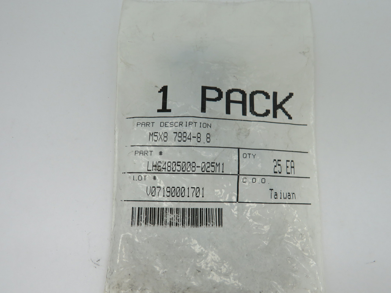 Generic M5x8 Black Hex Socket Head Cap Screw-Reduced Head DIN 7984 *25-Pack* NEW