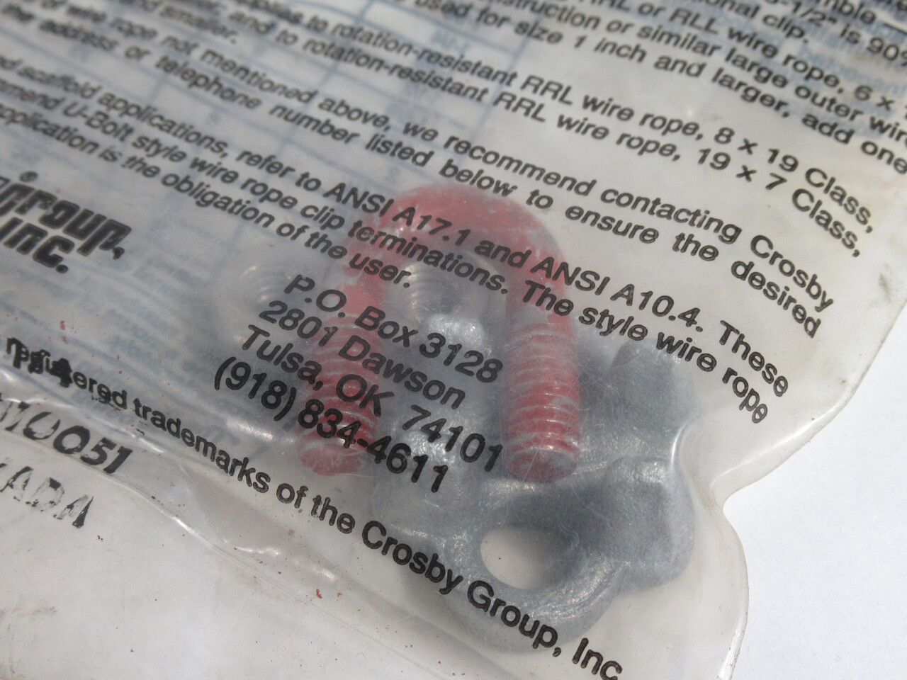 Crosby 1010051 G450 Forged Wire Rope Clip 1/4" SHELF WEAR NWB