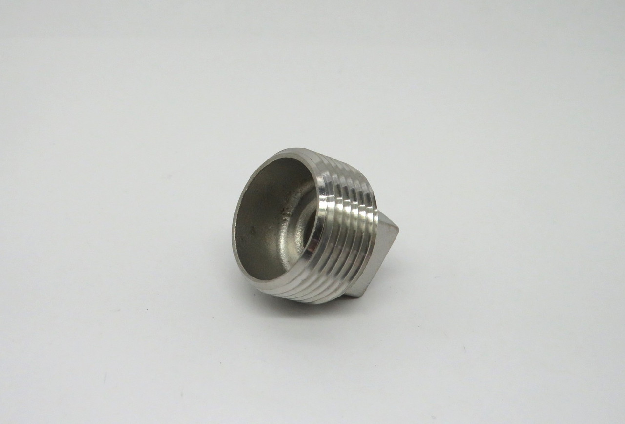 Generic 1-150 Threaded 1" Square Head Plug Stainless Steel USED