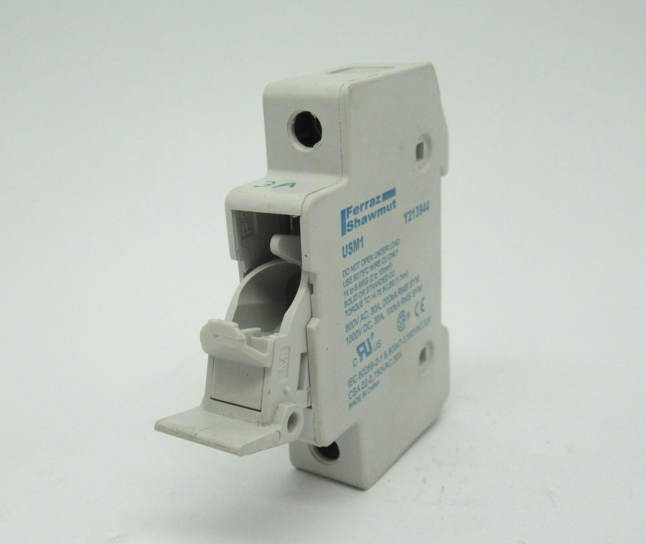 Ferraz Shawmut USM1 Ultrasafe Fuse Holder 30A 800V 1-Pole USED
