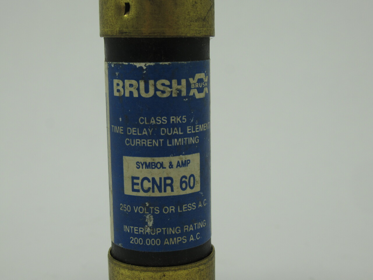 Brush ECNR60 Time Delay Dual Element Fuse 60A 250V USED