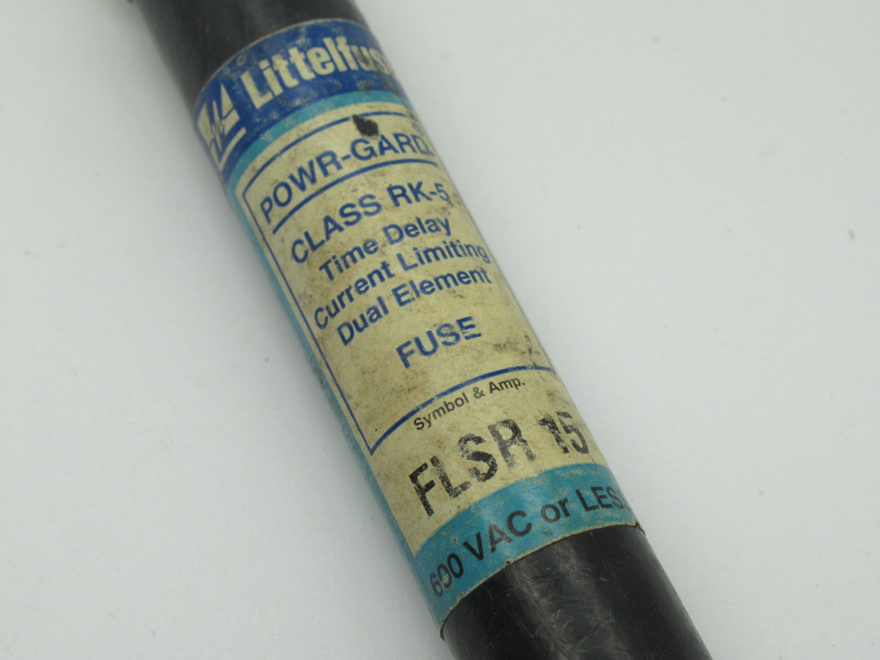 Littelfuse FLSR15 Powr-Gard Time Delay Fuse 15A 600V Class RK-5 USED