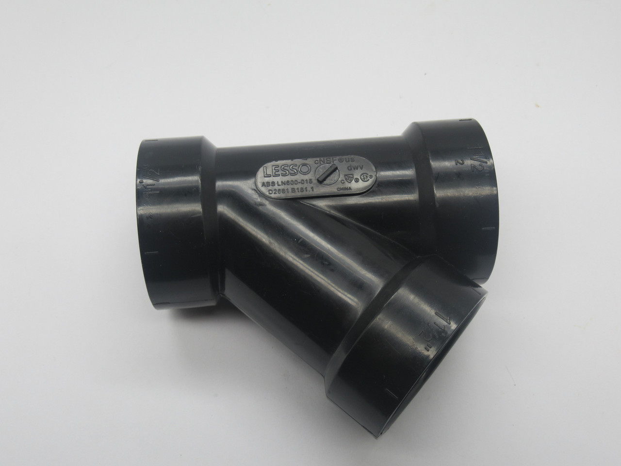 Lesso LN600-015 ABS 45 Degree Wye Fitting 1-1/2" NOP