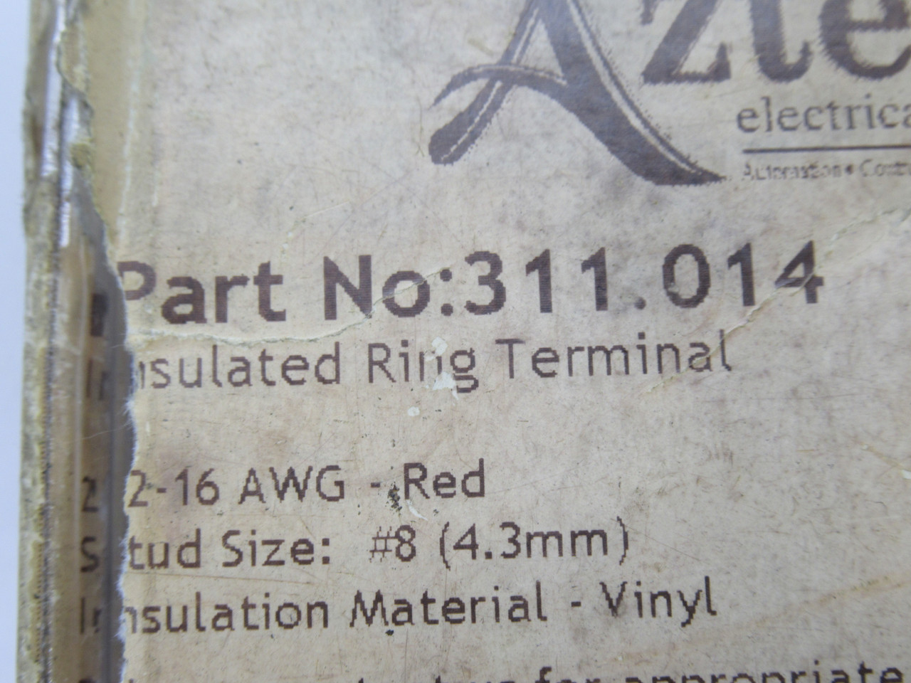 Aztec 311.014 Insulated Ring Terminal 22-16AWG *LOT OF 26* NEW