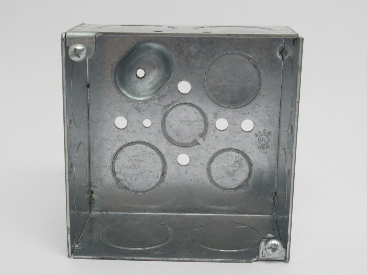 Raco 233 4" Square Electrical Box 2-1/8" Deep 1/2-3/4-1" Knockouts NOP